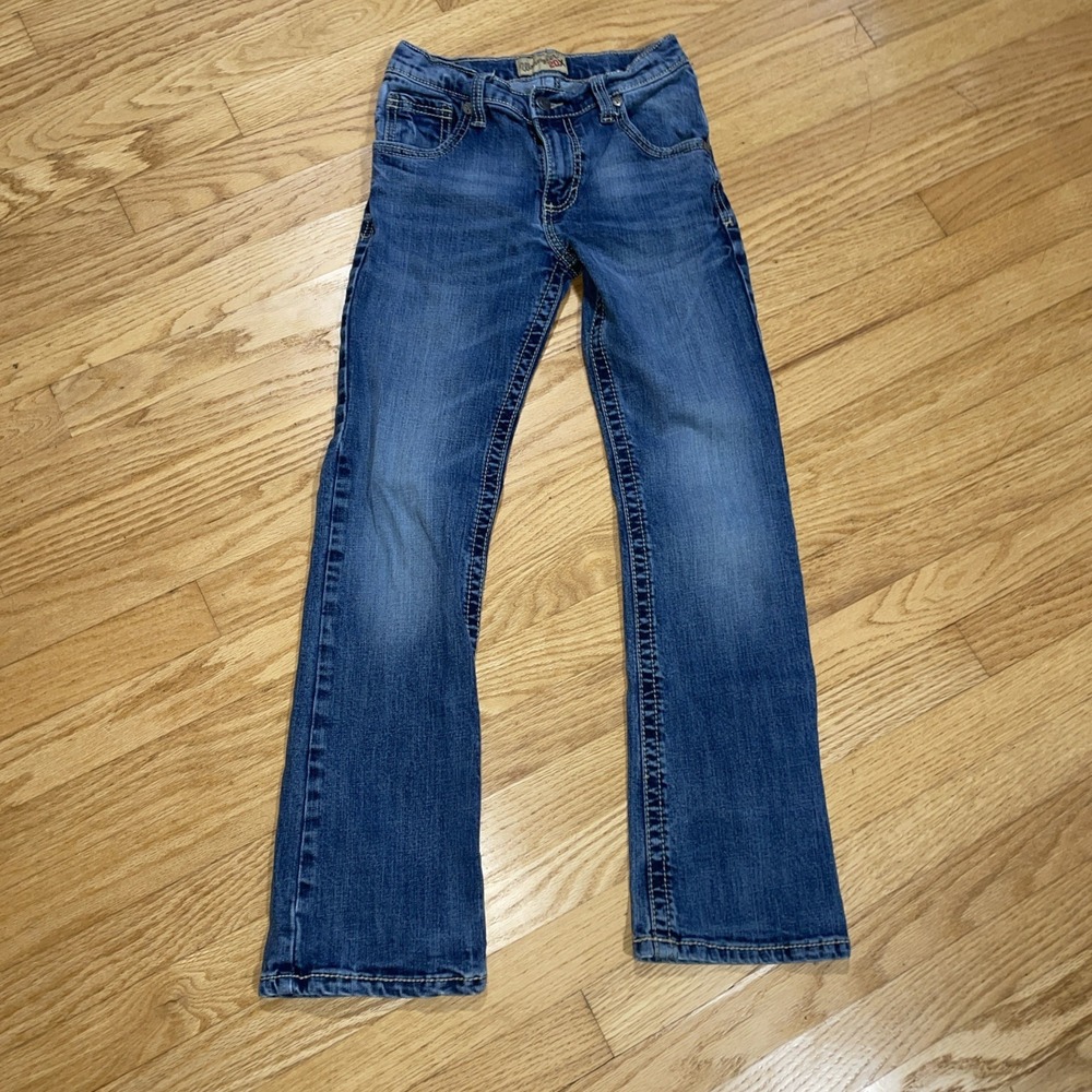 Wrangler 20X Boy's Vintage Boot Cut Jeans Thick Stitch Size 12 Regular